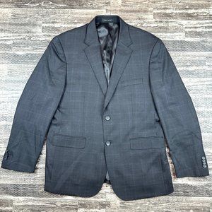 Kenneth Cole Awareness Men's sz 44R Wool Blend Black Slim Fit Blazer Suit